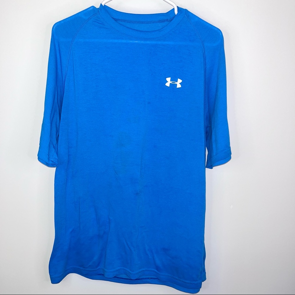 UNDER ARMOUR Men’s Blue HeatGear Short Sleeve Shirt Medium